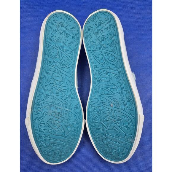 Blowfish Malibu Distressed Canvas Slide-On Sneakers Women 8.5/6/39 Light Green - Picture 9 of 11